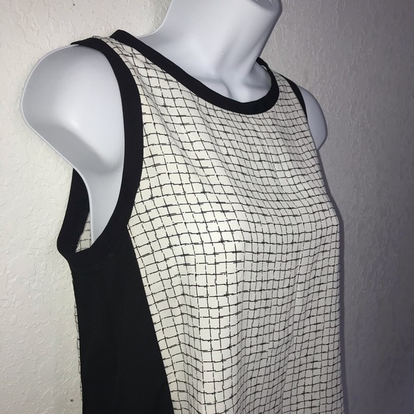 2/$20 Monteau Sleeveless Black White Plaid? Top XS - Picture 5 of 7